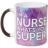 Employee Appreciation - I'm a Nurse - What's Your Superpower? - One 11 oz Morphing Mugs Color Changing Heat Sensitive Ceramic Mug – Image Revealed When HOT Liquid Is Added!