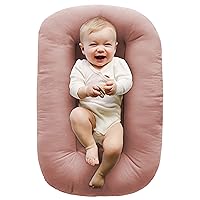 Snuggle Me Organic Bare | Baby Lounger & Infant Floor Seat | Newborn Essentials | Organic Cotton, Fiberfill | Gumdrop