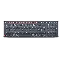 Contour Balance Keyboard | Wireless keyboard with USB Receiver | UK Layout | Super Slim | Numeric Keypad + Media Keys | Home and Office | For Windows and Mac