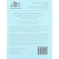 VSV HESSEN Dürckheim-Griffregister Nr. 2269 (2019): 125 bedruckte Griffregister für die Vorschriftensammlung für die Verwaltung in HESSEN