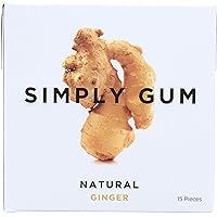 Simply Gum Natural Chewing Gum (Ginger, 15 Count (Pack of 1))