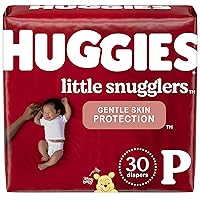 Little Snugglers Baby Diapers, Size Preemie, 30 Count, Convenience Pack (Packaging May Vary)