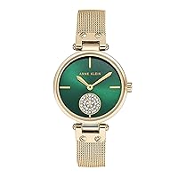 Anne Klein Women's Premium Crystal Accented Mesh Bracelet Watch