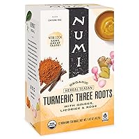 Numi Organic Tea Turmeric Tea, Three Roots,12 Bag(S),1.42 OZ(40.2G)