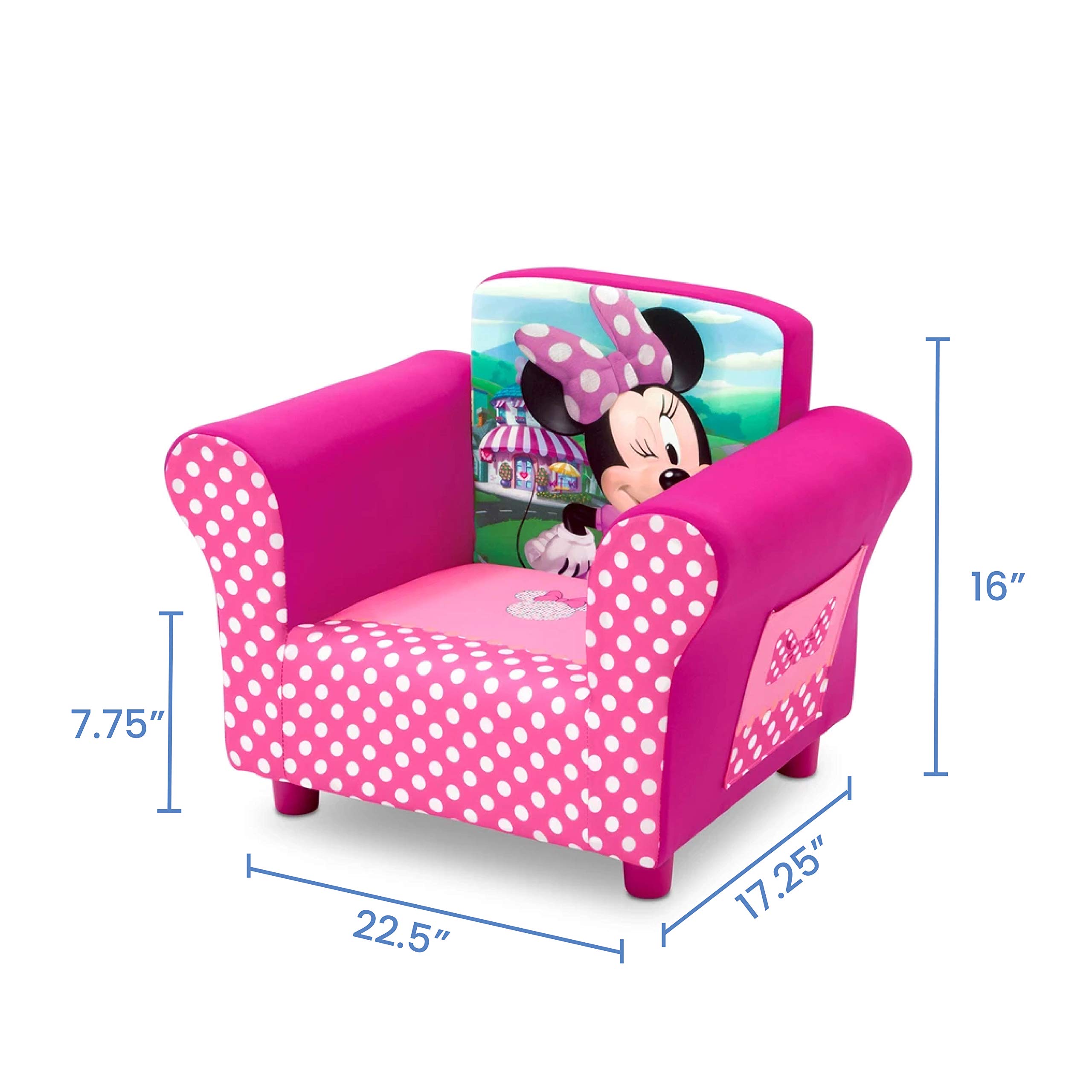 Delta Children Upholstered Chair, Wood, Disney Minnie Mouse