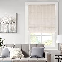 Madison Park Galen Cordless Roman Shades-Fabric Privacy Single Panel Darkening,Energy Efficient,Thermal Insulated Window Blind Treatment,for Bedroom,Living Room Decor,31