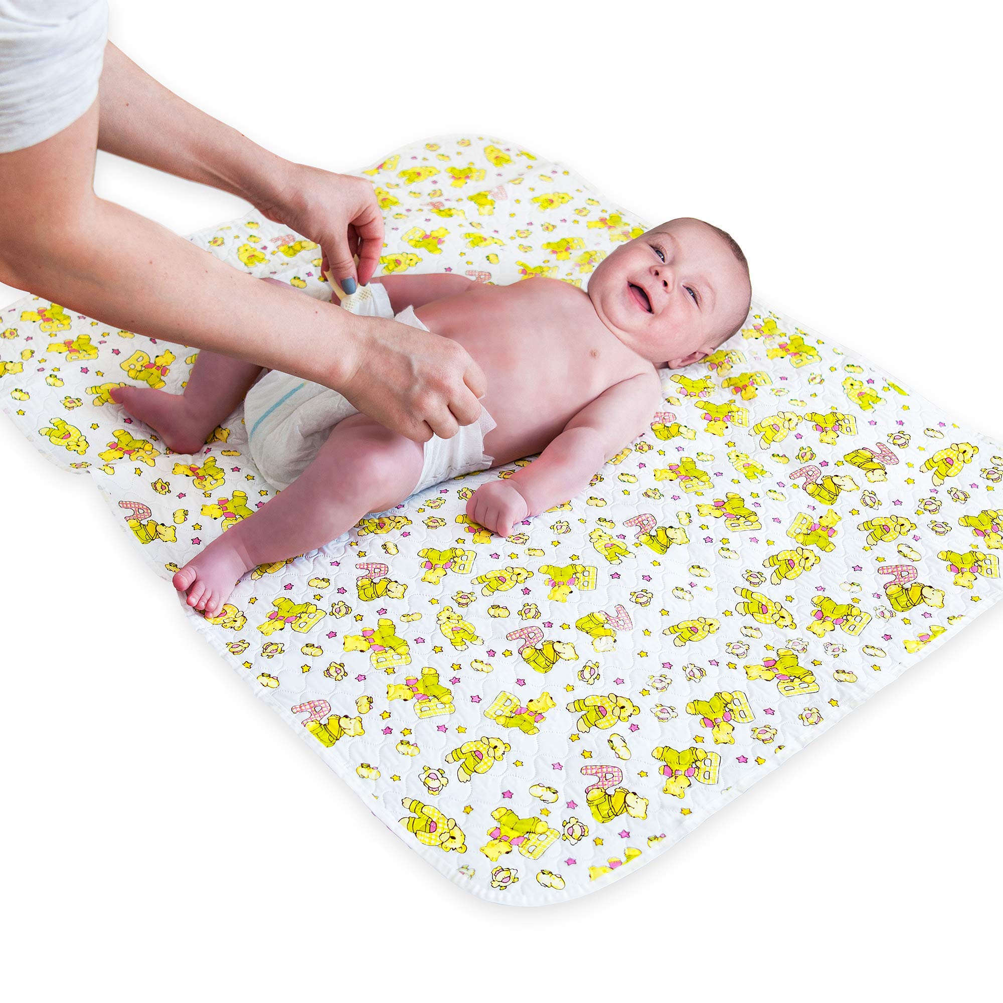 Buy Changing Mat - Biggest Waterproof & Reusable Portable Changing Pad  25.5x31.5 for Change Diaper in Any Places - Unisex Design for Girls &  Boys - Reinforced Double Seams - Free Storage