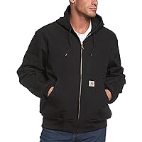 Carhartt Men's Thermal Lined Duck Active Jacket J131 (Regular and Big & Tall Sizes), Black, Large