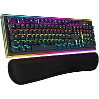 Rosewill Mechanical Gaming Keyboard, 19 RGB Backlit Modes, Dynamic Customizable Rim Backlights, Brown Switches - NEON K75 V2 BR