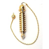 Gold Plated Copper Isis Pendulum in Gift Pouch, Metaphysical Tool for Dowsing, Energy Balancing