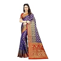 Sarees for Women Banarasi Art Silk Woven Saree l Indian Wedding Ethnic Sari & Blouse Piece - 9020