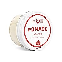 Unscented Pomade, Strong Hold, Natural Shine, Water Based, Hand Crafted, 4oz