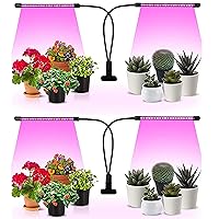 iPower LED Grow Light with Adjustable Gooseneck, Auto ON/Off, 3/9/12H Timing, Red&Blue Spectrum Lamp, 11 Dimmable Levels for Indoor Plant