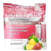 Hydralyte Verisol Collagen Packets with Electrolytes, Hydration Packets with Collagen for Women and Men, Electrolytes Powder with Collagen for Travel and Daily Hydration with Vitamin C (30 Count)