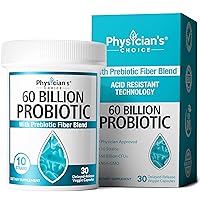 Physician's Choice Probiotics 60 Billion CFU - 10 Diverse Strains Plus Organic Prebiotic, Designed for Overall Digestive Health and Supports Occasional Constipation, Diarrhea, Gas & Bloating