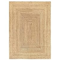 MDS Hand Woven Jute Area Rug 2x4 feet - Natural Burlap Braided Reversible Rectangular Rugs for Home Decor, Living Room, Kitchen, Entryway Rug, Rustic, Natural Look Rug -Farmhouse (2'x4')