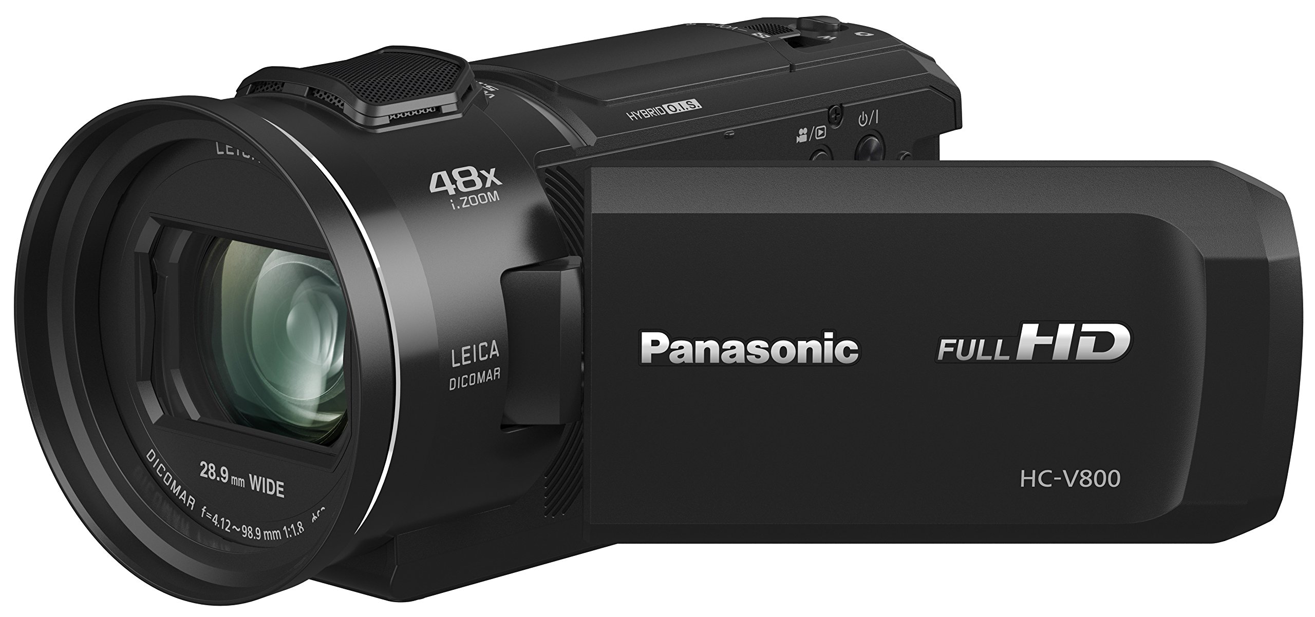 Panasonic HC-V800K FHD Cinema-like Camcorder, 24x Leica Dicomar Lens, 1/2.5