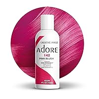Adore Semi Permanent Hair Color - Vegan and Cruelty-Free Hair Dye - 4 Fl Oz - 142 Pink Blush (Pack of 1)