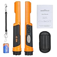 Fully Waterproof Handheld Metal Detector Pinpointer for Adults and Kids, Small Pin Pointer Wand. LCD Display, High Accuracy, 3 Alert Mode, Professional for Gold,Coins on Beach, Underground