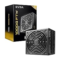 EVGA Supernova 1000G FTW ATX3.0 & PCIE 5, 80 Plus Gold Certified 1000W, 12VHPWR, Fully Modular, ECO Mode with FDB Fan, 100% Japanese Capacitors, Compact 150mm Size, Power Supply 535-5G-1000-K1