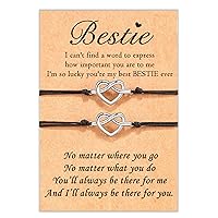 2/3 Pcs Bestie Knot Bracelets Friendship Forever Distance Bracelets Birthday Gifts for Women Girls