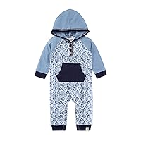 Burt's Bees Baby Baby Boys' Hooded Jumpsuit with Pocket