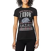 STAR WARS Women's Holiday Ugly I Know Junior's Crew Tee