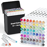 Caliart Markers, 100 Colors Dual Tip Art Markers Sketch Pens Permanent  Alcohol Based, with Case for Adult Kids Halloween Drawing Sketching (White