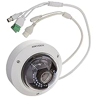 HIKVISION HD Smart 4 Megapixel PoE Dome IP Outdoor Surveillance Camera, 2.8mm-12mm Zoom Lens, White (US Version)