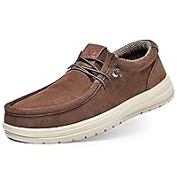 KONA & Chukka Men's Loafers Casual Slip-On Business Casual Shoes- Lightweight and Breathable Slip-On Lace Men's Suede Loafers Sneakers