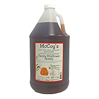 Raw Honey - Pure All Natural Unfiltered & Unpasteurized - McCoy's Honey Florida Wildflower Honey 1 Gallon