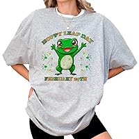 DuminApparel Funny Frog Hoppy Leap Day February 29 Birthday Leap Year T-Shirt, February Birthday, Kids Birthday Tee, Unisex Sized, Comfort Colors Multi