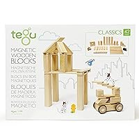 42 Piece Tegu Magnetic Wooden Block Set, Natural, 1-99 years old