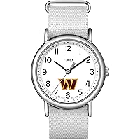 Timex Tribute Women's NFL Weekender 38mm Watch – Washington Commanders with White Fabric Slip-Thru Strap