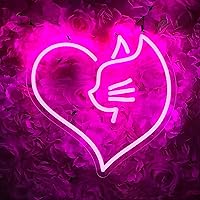 Cat Neon Sign for Wall Decor, Love Cat LED Neon Lights Party Decorations, USB Powered Switch Adjustable Brightness LED Neon Lights, for Bedroom, Kids Room, Birthday Christmas Gifts (Cat-Pink)