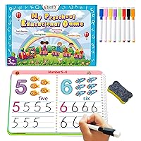 Preschool Learning Activities Educational Workbook - Toddler Prek Montessori Handwriting Practice Activity Tracing Toys Busy Book for Kids, Autism Learning Materials and ABC Learning Book