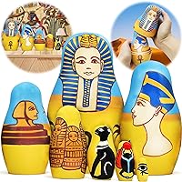 AEVVV Ancient Egypt Theme Nesting Dolls Set 7 pcs - Matryoshka Dolls Egyptian Art - Russian Dolls Egyptian Decor for Home - Egyptian Souvenirs - Egypt Gifts