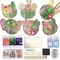 JRD&BS WINL Resin kit for Kids Crystal Clear Hard Resin Curing uv Resin Beginner kit for Jewelry DIY Craft for Kids Animal Resin Sculpture Resin Figurines epoxy Jewelry kit DIY(p)