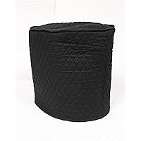 Black Quilted Cover Compatible with Keurig Coffee Systems, Double Face Cotton Quilted, Black