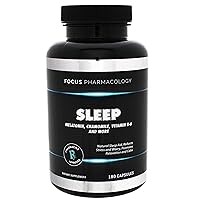 Natural Nighttime Sleep and Calming Formula - 180 Ct Blend of Melatonin, 5-HTP, GABA, Chamomile, Valerian, Goji, Ashwagandha, St. John's Wort