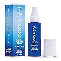 Organic Refreshing Water Mist Face Moisturizer With SPF 18, Dermatologist Tested Face Sunscreen With Plant-Derived BlueScreen Digital De-Stress Technology