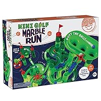MindWare Marble Run Mini Golf - Building Toys for Kids Ages 4-8 - Unique Twist on Classic Marble Run for Kids Ages 4-8 - Marble Maze Includes 75 Track Pieces, 20 Marbles and Exciting New Components