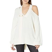 The Drop Women's @lucyswhims V-Neck Buckle Slouchy Sweater