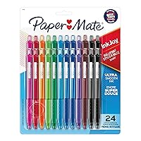 Paper Mate InkJoy 300RT Retractable Ballpoint Pens, Medium Point, 10 Ink Colors, 24 Pack (1951398)