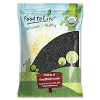 Food to Live Organic Black Lentils, 5 Pounds – Non-GMO, Whole Dry Pulses, Raw, Sproutable, Kosher, Vegan, Bulk Legumes, Black Masoor Daal. Rich in Thiamin, Folate, Protein. Great for Tacos, Soups