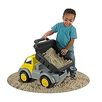 American Plastic Toys Kids Gigantic Dump Truck, Made In USA, Tilting Dump Bed, Knobby Wheels, & Metal Axles Fit for Indoors & Outdoors, Haul Sand, Dirt, or Toys, for Ages 2 and Up (Color May Vary)