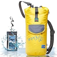 Luck route Dry Bag - Waterproof Backpack for Kayaking, Boating and Fishing - Quick-Access Outer Pocket & 500D Tear Resistance PVC