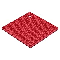 Mrs. Anderson’s Baking Silicone Honeycomb Trivet, Non-Stick, Non-Scratch, Non-Skid, Heat Safe, Cherry Red