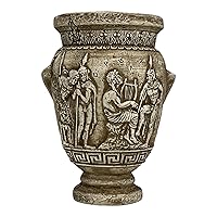 Orpheus Vase Ancient Greece Terracotta Pottery Home Decor, H x W x L (cm): 15 x 11 x 11, Brown