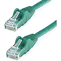 StarTech.com 3ft CAT6 Ethernet Cable - Green CAT 6 Gigabit Ethernet Wire -650MHz 100W PoE RJ45 UTP Network/Patch Cord Snagless w/Strain Relief Fluke Tested/Wiring is UL Certified/TIA (N6PATCH3GN)